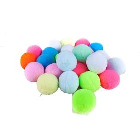 Kit com 100 pompons coloridos