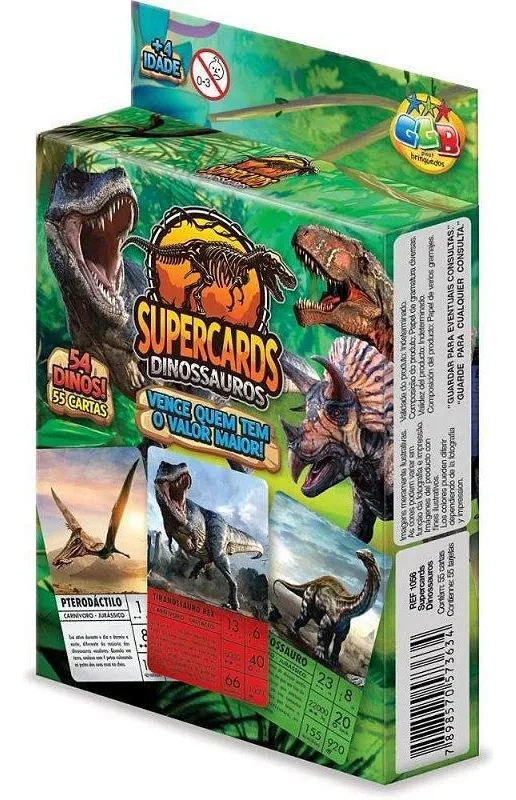 Jogo de cartas Dinossauros