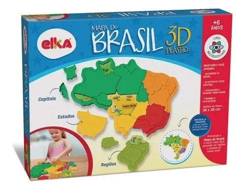 Quebra Cabeça Mapa Do Brasil Em 3d