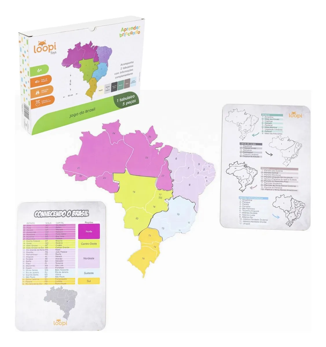 Quebra Cabeça Educativo Jogo Do Mapa Do Brasil