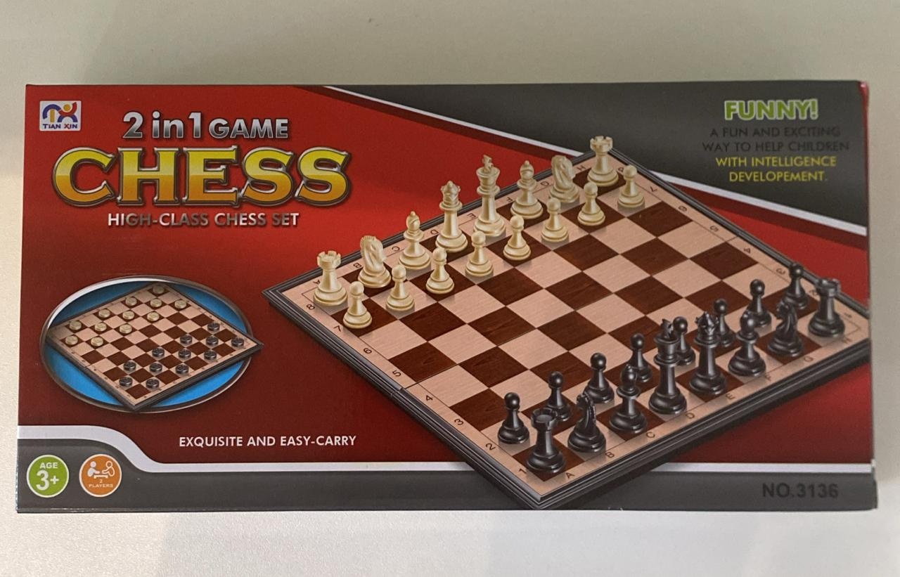 JOGO 2 EM 1 - DAMA E XADREZ