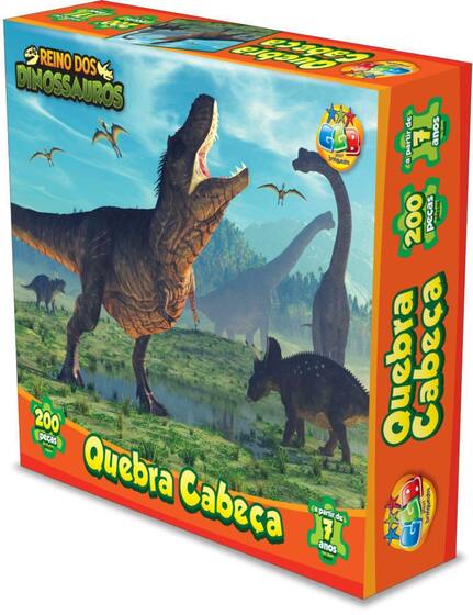QUEBRA-CABEÇA REINO DOS DINOSSAUROS (200 PEÇAS)