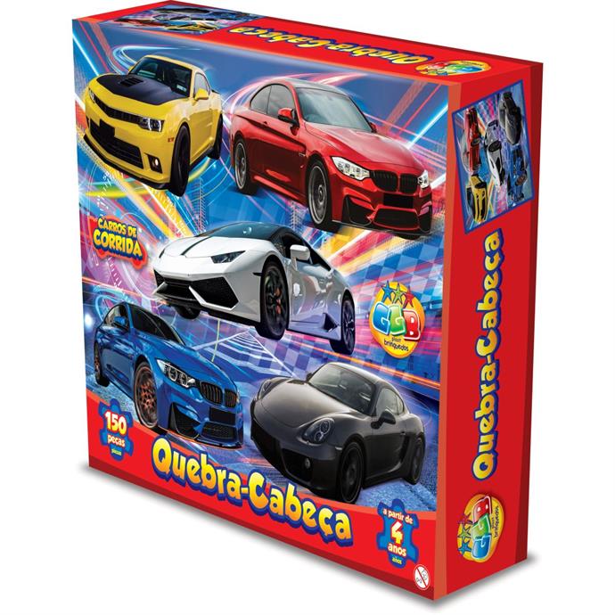 QUEBRA-CABEÇA CARROS DE CORRIDA (150 PEÇAS)